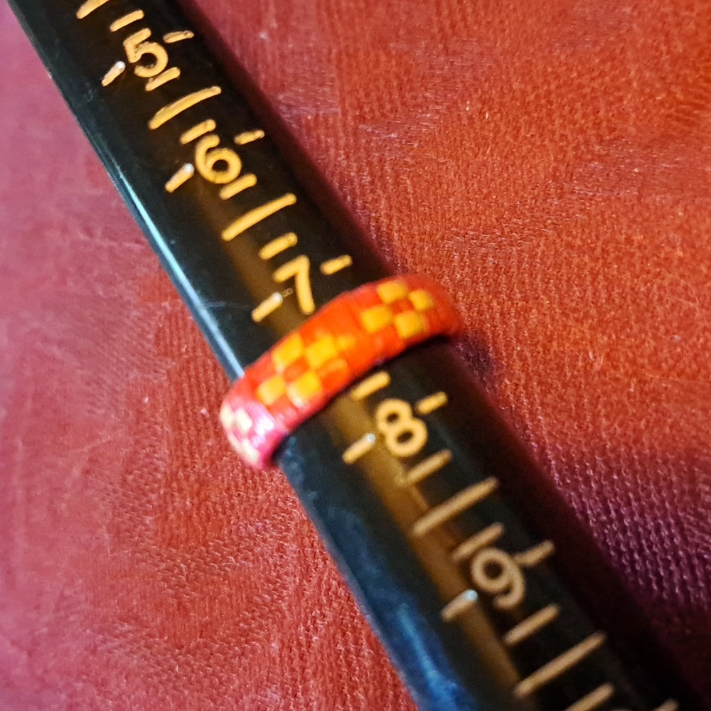 Pink woven ring size 7.5 like new - Picture 2 of 3